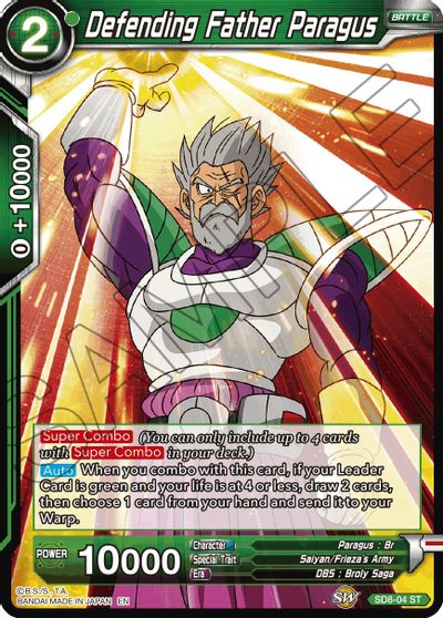 Defending Father Paragus (Reprint) (SD8-04) [Battle Evolution Booster] | Arkham Games and Comics