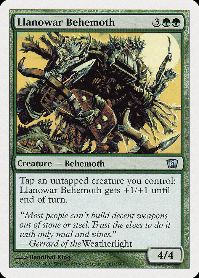 Llanowar Behemoth (8th Edition) [Oversize Cards] | Arkham Games and Comics