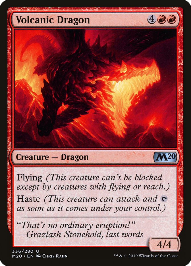 Volcanic Dragon [Core Set 2020] | Arkham Games and Comics