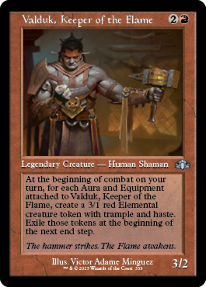 Valduk, Keeper of the Flame (Retro) [Dominaria Remastered] | Arkham Games and Comics