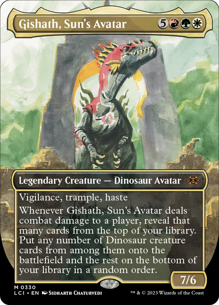 Gishath, Sun's Avatar (Borderless) [The Lost Caverns of Ixalan] | Arkham Games and Comics