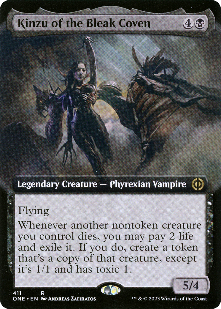 Kinzu of the Bleak Coven (Extended Art) [Phyrexia: All Will Be One] | Arkham Games and Comics