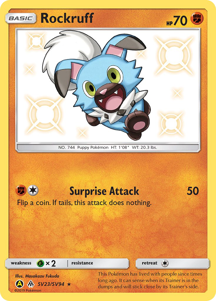 Rockruff (SV23/SV94) [Sun & Moon: Hidden Fates - Shiny Vault] | Arkham Games and Comics