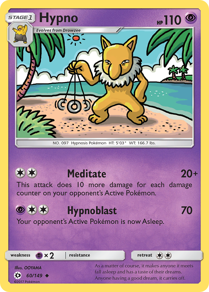 Hypno (60/149) [Sun & Moon: Base Set] | Arkham Games and Comics