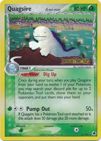 Quagsire (21/101) (Delta Species) (Stamped) [EX: Dragon Frontiers] | Arkham Games and Comics