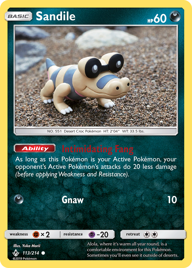 Sandile (113/214) [Sun & Moon: Unbroken Bonds] | Arkham Games and Comics