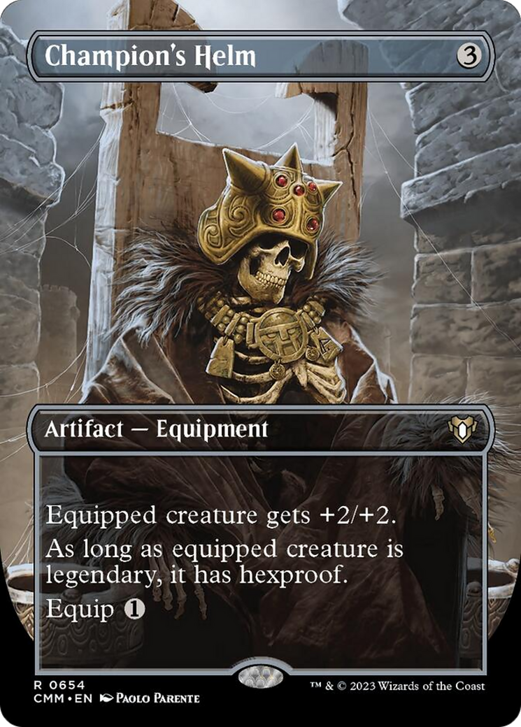 Champion's Helm (Borderless Alternate Art) [Commander Masters] | Arkham Games and Comics
