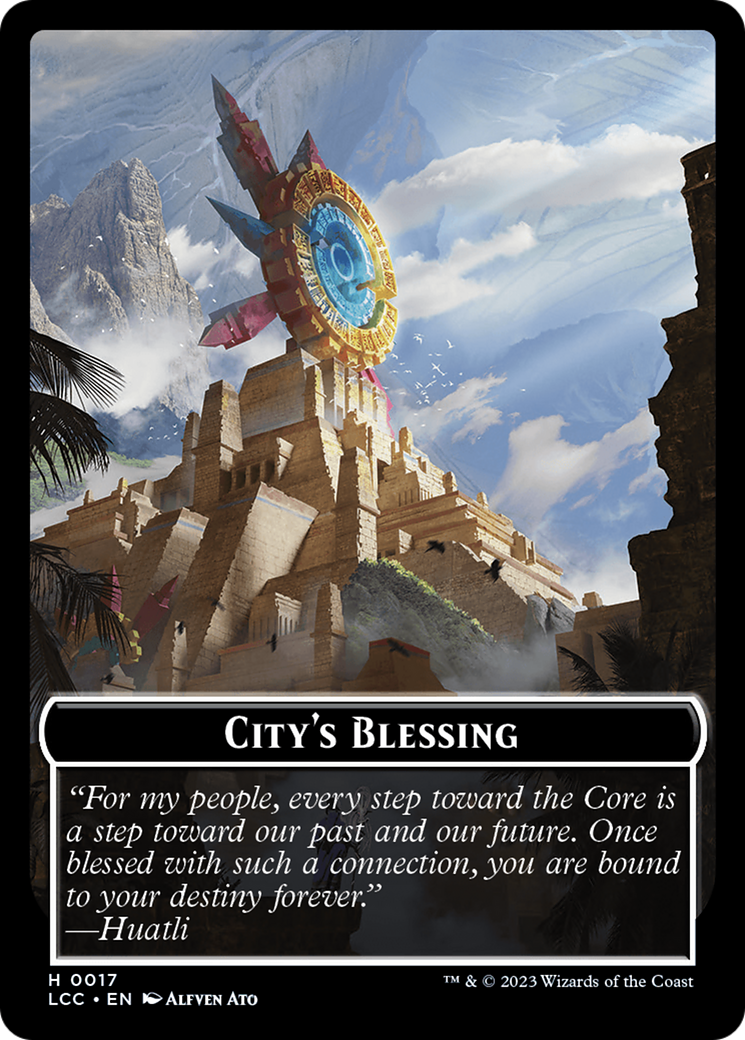 City's Blessing // Vampire (0004) Double-Sided Token [The Lost Caverns of Ixalan Commander Tokens] | Arkham Games and Comics