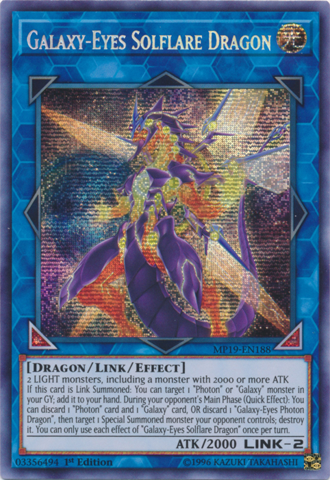 Galaxy-Eyes Solflare Dragon [MP19-EN188] Prismatic Secret Rare | Arkham Games and Comics