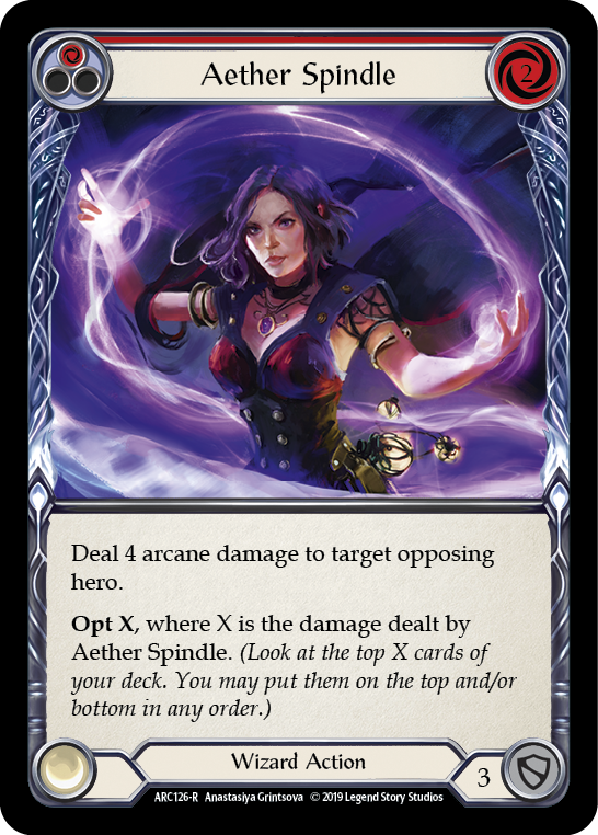 Aether Spindle (Red) [ARC126-R] (Arcane Rising)  1st Edition Normal | Arkham Games and Comics