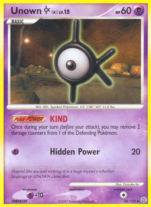 Unown K (68/132) [Diamond & Pearl: Secret Wonders] | Arkham Games and Comics