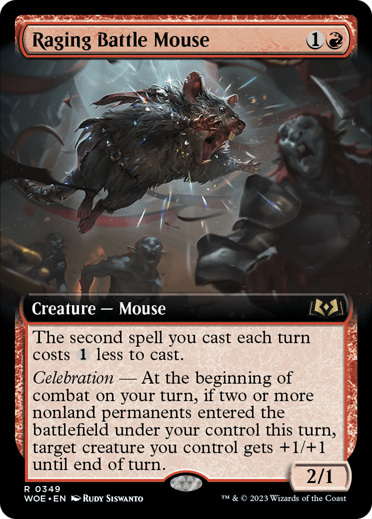 Raging Battle Mouse (Extended Art) [Wilds of Eldraine] | Arkham Games and Comics