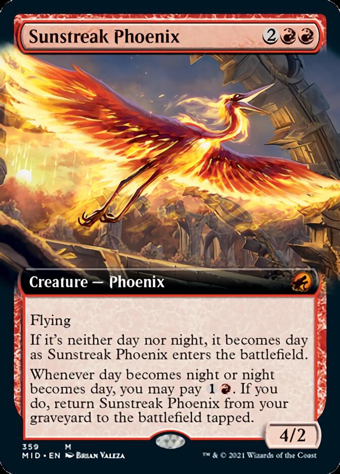 Sunstreak Phoenix (Extended) [Innistrad: Midnight Hunt] | Arkham Games and Comics