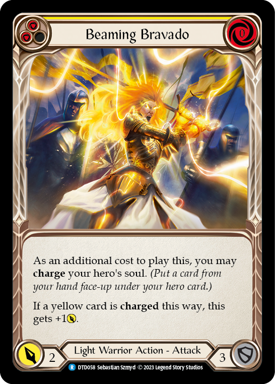 Beaming Bravado (Yellow) [DTD058] (Dusk Till Dawn)  Rainbow Foil | Arkham Games and Comics