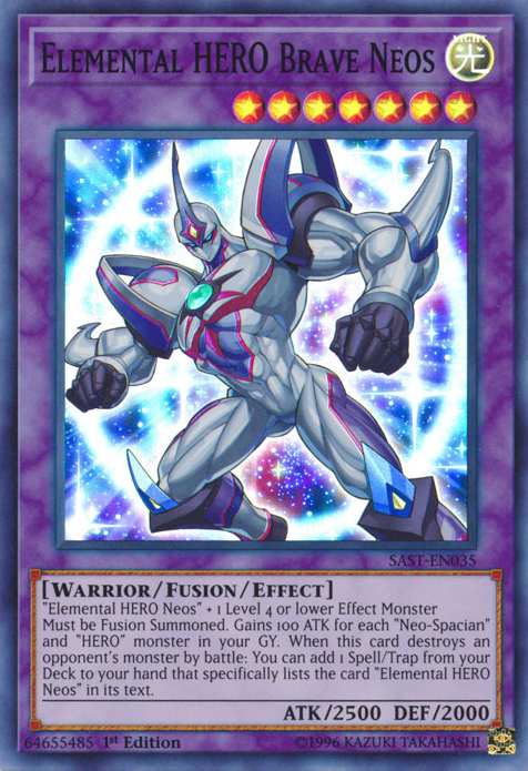 Elemental HERO Brave Neos [SAST-EN035] Super Rare | Arkham Games and Comics