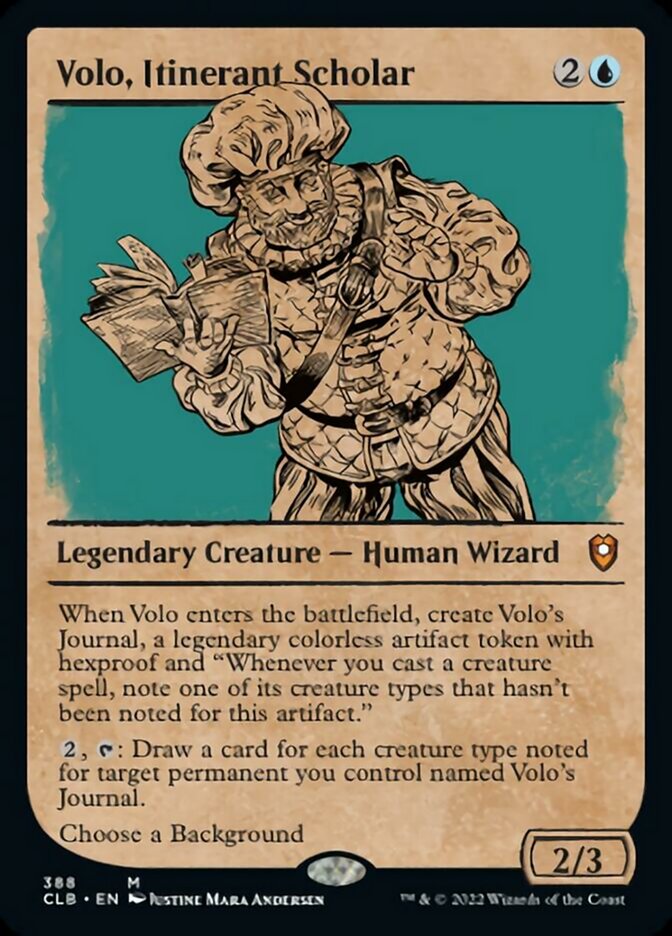 Volo, Itinerant Scholar (Showcase) [Commander Legends: Battle for Baldur's Gate] | Arkham Games and Comics