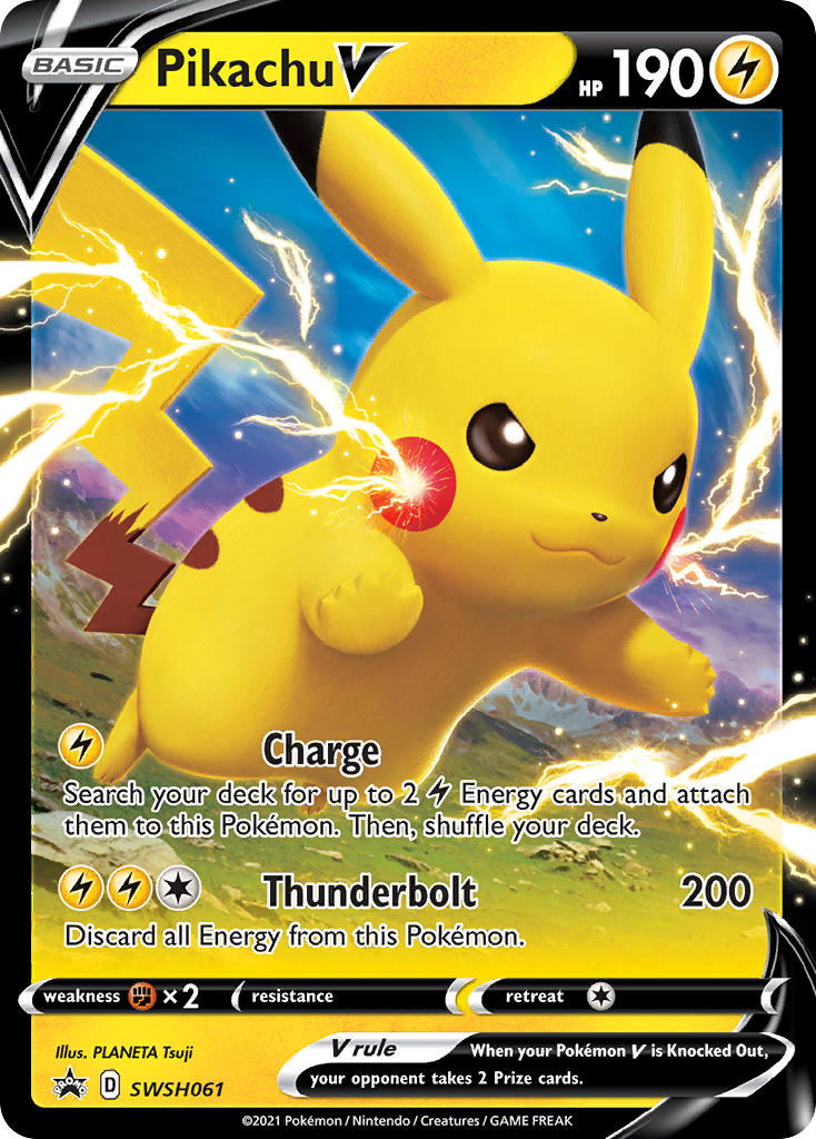 Pikachu V (SWSH061) (Jumbo Card) [Sword & Shield: Black Star Promos] | Arkham Games and Comics