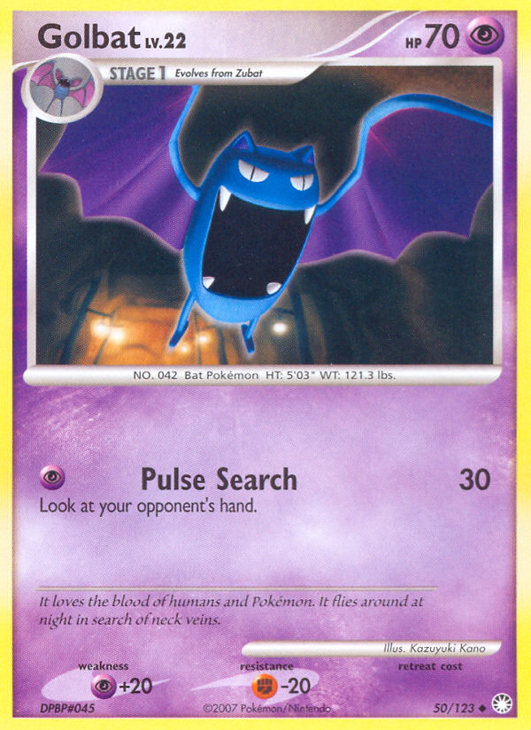 Golbat (50/123) [Diamond & Pearl: Mysterious Treasures] | Arkham Games and Comics