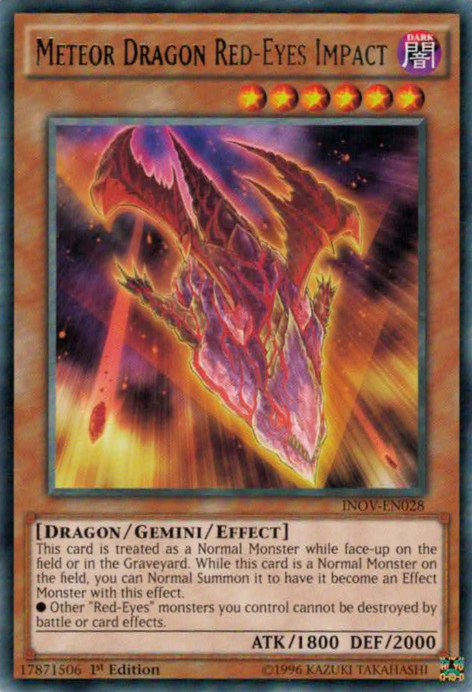 Meteor Dragon Red-Eyes Impact [INOV-EN028] Rare | Arkham Games and Comics