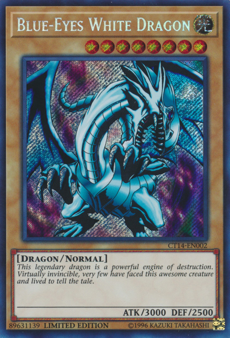 Blue-Eyes White Dragon [CT14-EN002] Secret Rare | Arkham Games and Comics