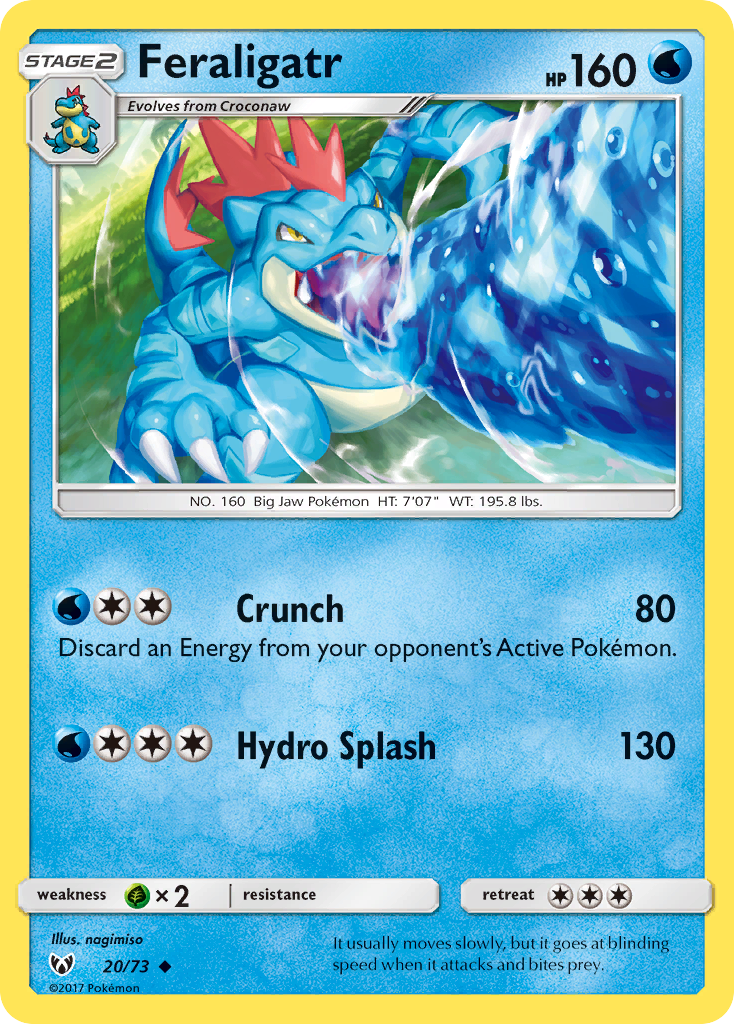 Feraligatr (20/73) [Sun & Moon: Shining Legends] | Arkham Games and Comics