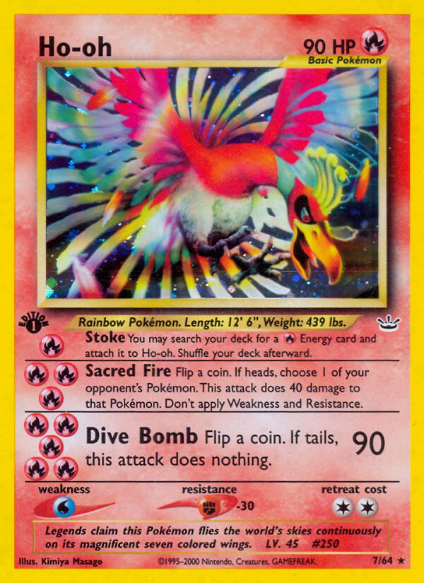 Ho-oh (7/64) [Neo Revelation 1st Edition] | Arkham Games and Comics