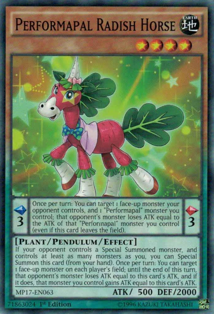 Performapal Radish Horse [MP17-EN063] Common | Arkham Games and Comics