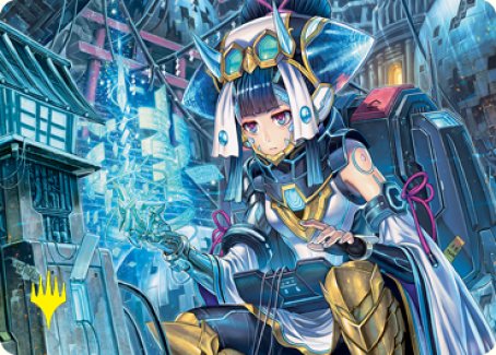 Covert Technician Art Card (Gold-Stamped Signature) [Kamigawa: Neon Dynasty Art Series] | Arkham Games and Comics