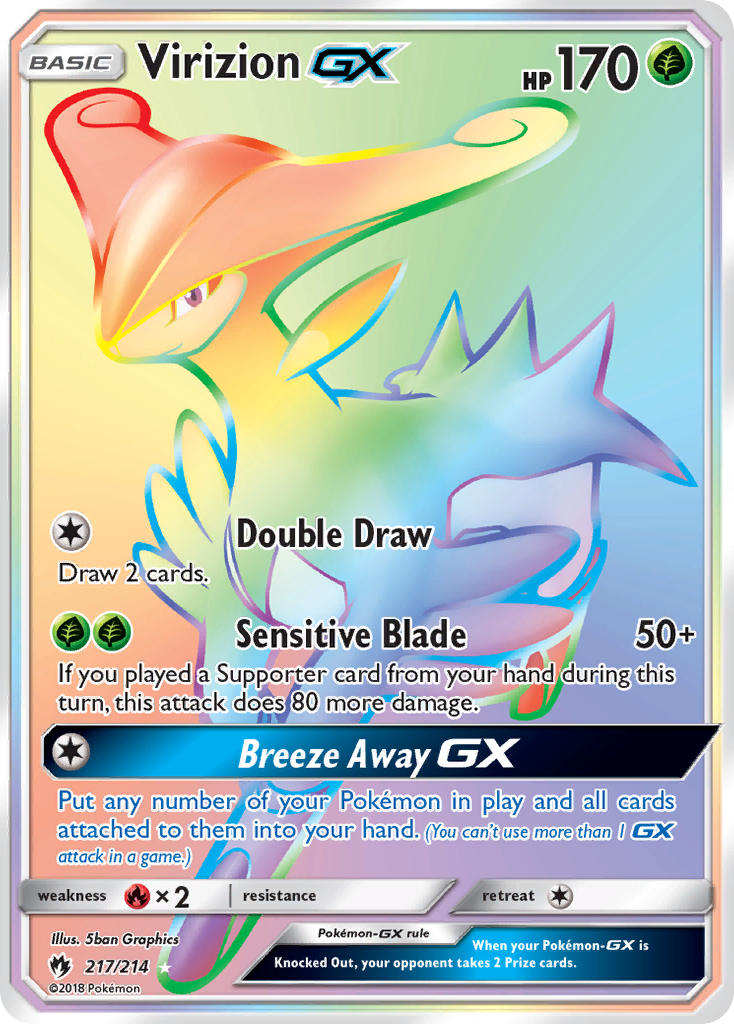 Virizion GX (217/214) [Sun & Moon: Lost Thunder] | Arkham Games and Comics