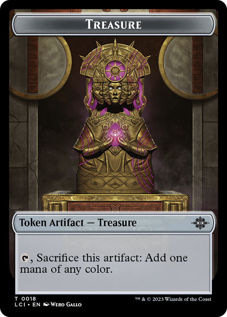 Treasure (0018) // Golem Double-Sided Token [The Lost Caverns of Ixalan Tokens] | Arkham Games and Comics