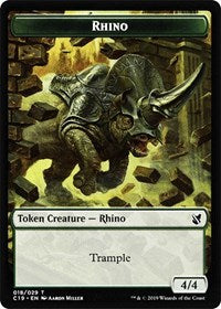 Rhino // Egg Double-sided Token [Commander 2019 Tokens] | Arkham Games and Comics