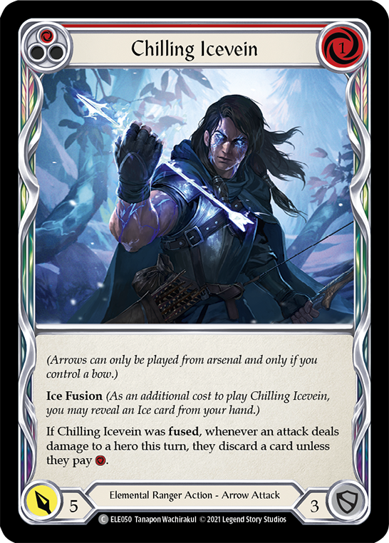 Chilling Icevein (Red) [ELE050] (Tales of Aria)  1st Edition Rainbow Foil | Arkham Games and Comics