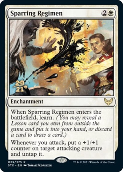 Sparring Regimen [Strixhaven: School of Mages Prerelease Promos] | Arkham Games and Comics