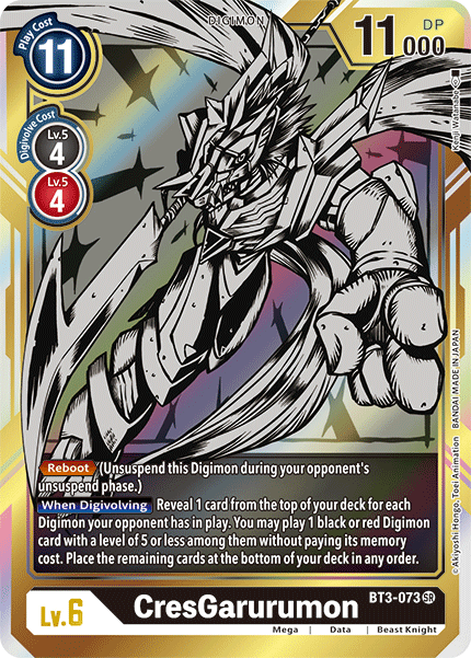 CresGarurumon [BT3-073] (Alternate Art) [Release Special Booster Ver.1.5] | Arkham Games and Comics