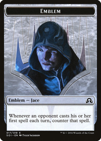 Emblem - Jace, Unraveler of Secrets [Shadows over Innistrad Tokens] | Arkham Games and Comics