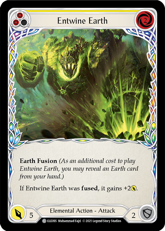 Entwine Earth (Yellow) [ELE095] (Tales of Aria)  1st Edition Rainbow Foil | Arkham Games and Comics