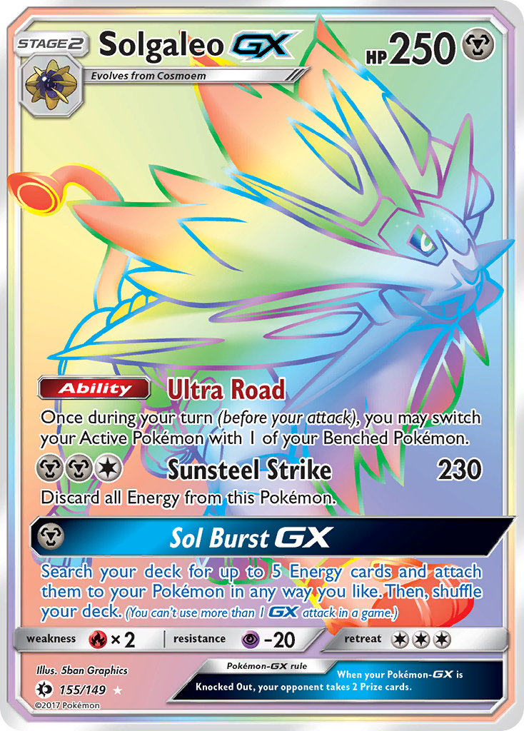 Solgaleo GX (155/149) [Sun & Moon: Base Set] | Arkham Games and Comics