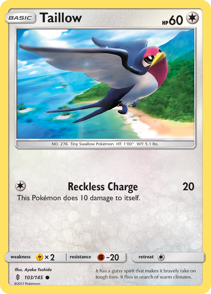 Taillow (103/145) [Sun & Moon: Guardians Rising] | Arkham Games and Comics