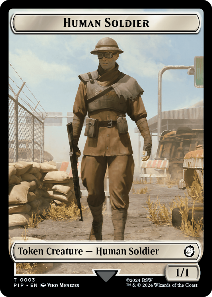 Treasure (0018) // Human Soldier Double-Sided Token [Fallout Tokens] | Arkham Games and Comics