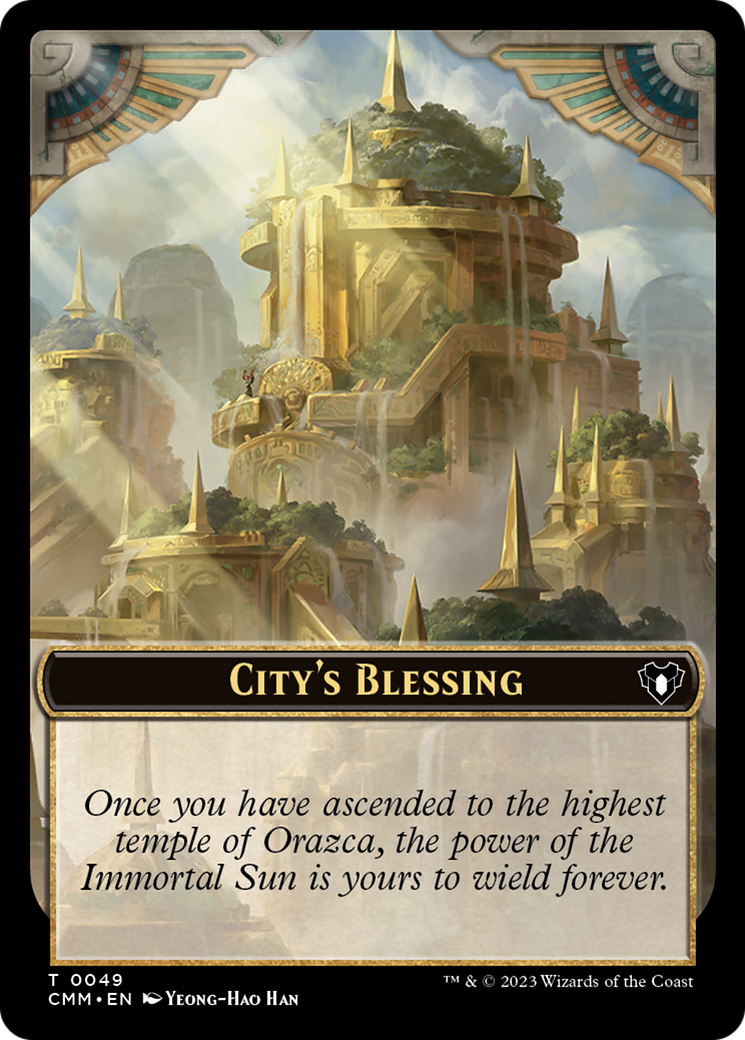 City's Blessing // Construct (0075) Double-Sided Token [Commander Masters Tokens] | Arkham Games and Comics