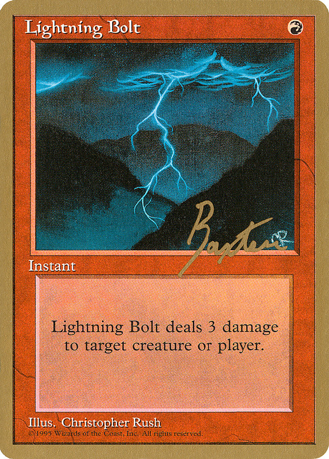 Lightning Bolt (George Baxter) [Pro Tour Collector Set] | Arkham Games and Comics
