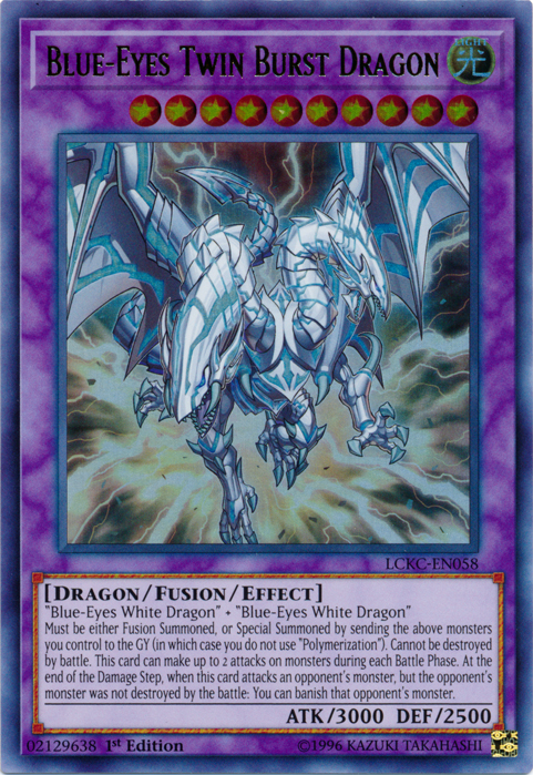 Blue-Eyes Twin Burst Dragon [LCKC-EN058] Ultra Rare | Arkham Games and Comics