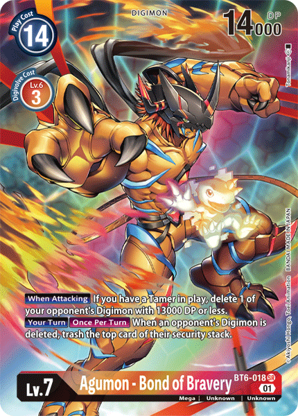 Agumon - Bond of Bravery [BT6-018] (Alternate Art) [Double Diamond] | Arkham Games and Comics