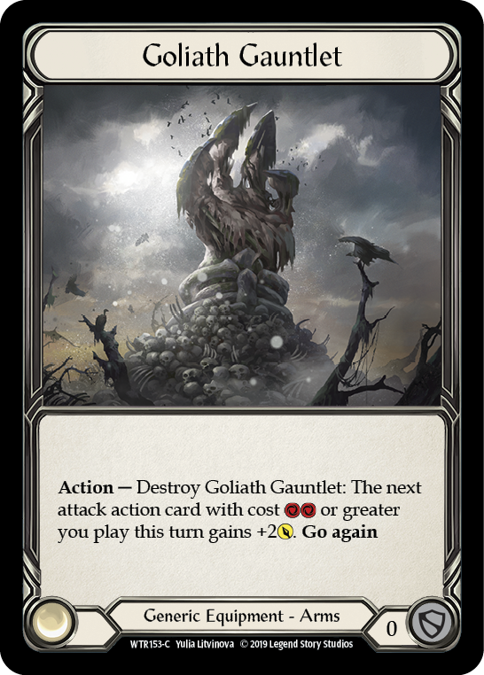 Goliath Gauntlet [WTR153-C] (Welcome to Rathe)  Alpha Print Cold Foil | Arkham Games and Comics