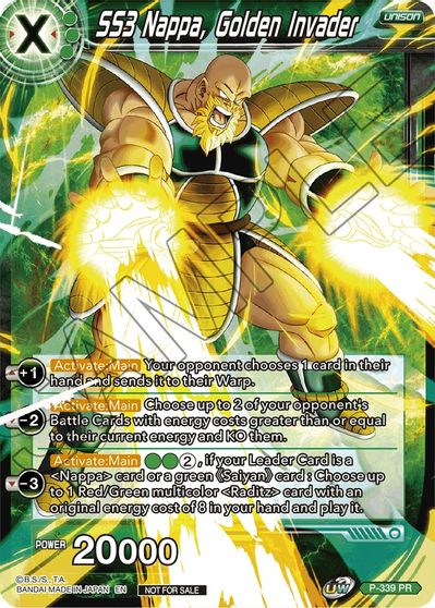 SS3 Nappa, Golden Invader (P-339) [Saiyan Showdown Prerelease Promos] | Arkham Games and Comics