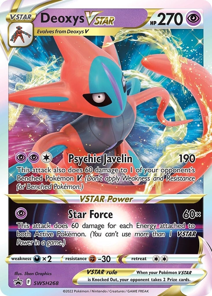 Deoxys VSTAR (SWSH268) (Jumbo Card) [Sword & Shield: Black Star Promos] | Arkham Games and Comics