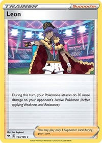 Leon (154/185) (Theme Deck Exclusive) [Sword & Shield: Vivid Voltage] | Arkham Games and Comics