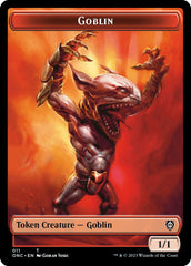 Rebel // Goblin Double-Sided Token [Phyrexia: All Will Be One Commander Tokens] | Arkham Games and Comics