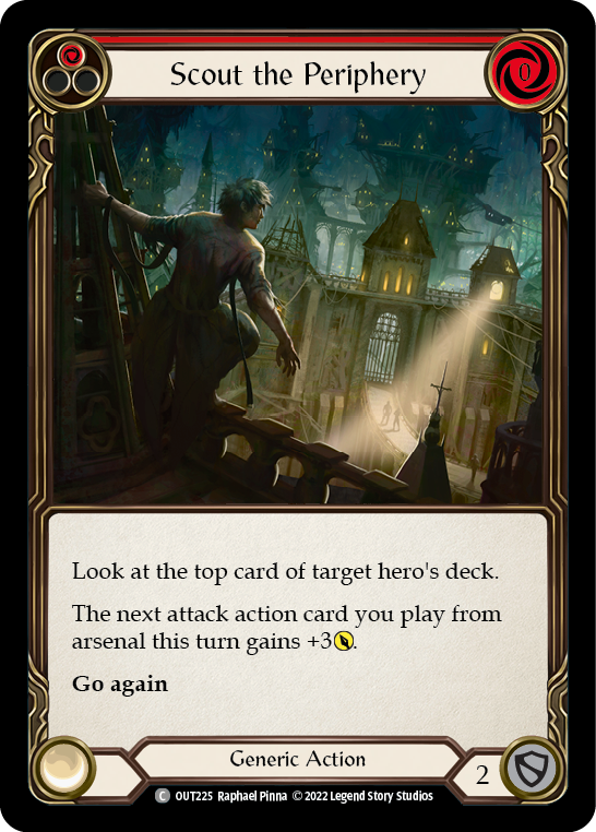 Scout the Periphery (Red) [OUT225] (Outsiders)  Rainbow Foil | Arkham Games and Comics