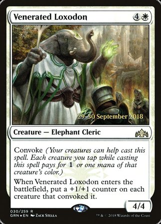 Venerated Loxodon [Guilds of Ravnica Promos] | Arkham Games and Comics